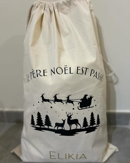 Hotte de Noël prénom