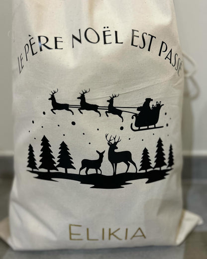 Hotte de Noël prénom