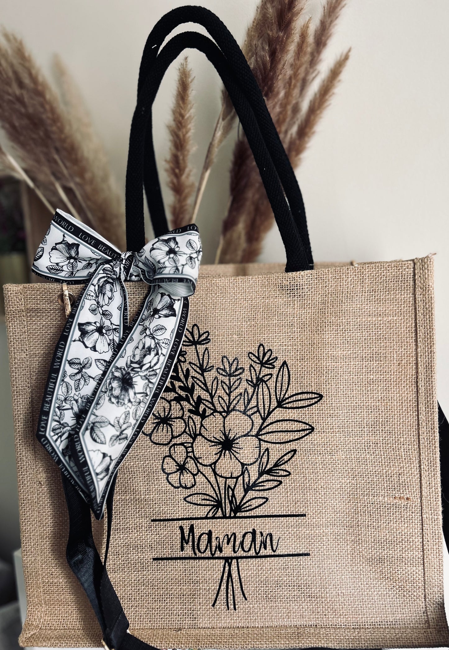 Sac bouquet de fleurs maman